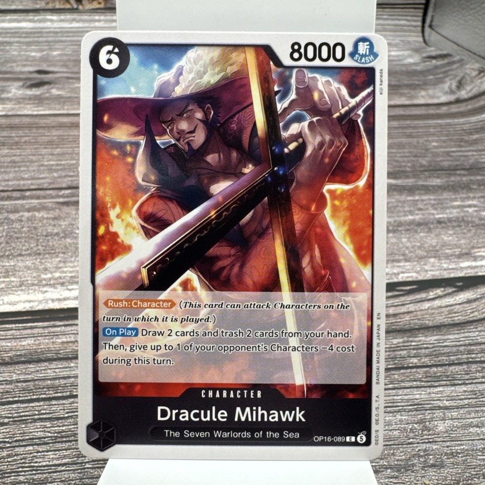 Dracule Mihawk OP16-089 Release Event Stamp - One Piece TCG OP16